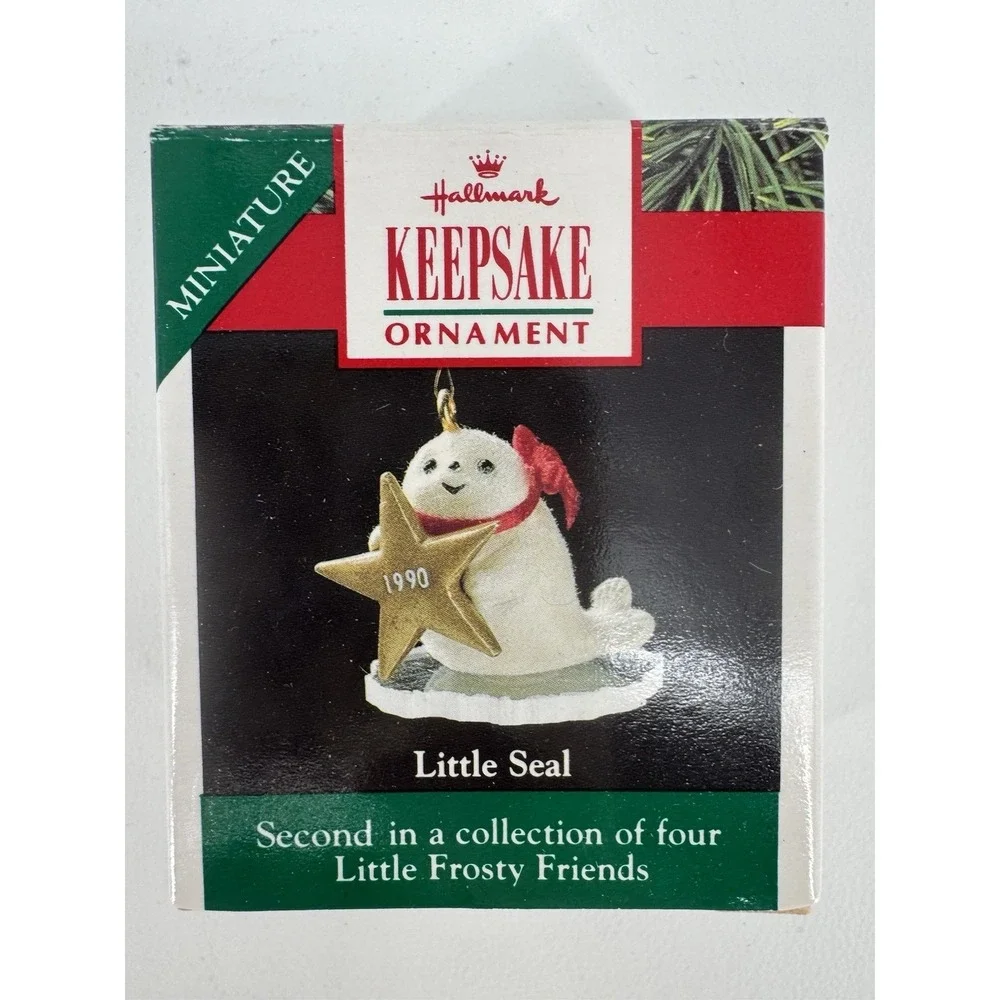 Hallmark Keepsake 1990 Little Seal Mini Ornament Little Frosty Friends Vintage